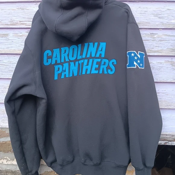 Like-new XL mens Carolina Panthers Sherpa Lined Hoodie - Picture 8 of 8